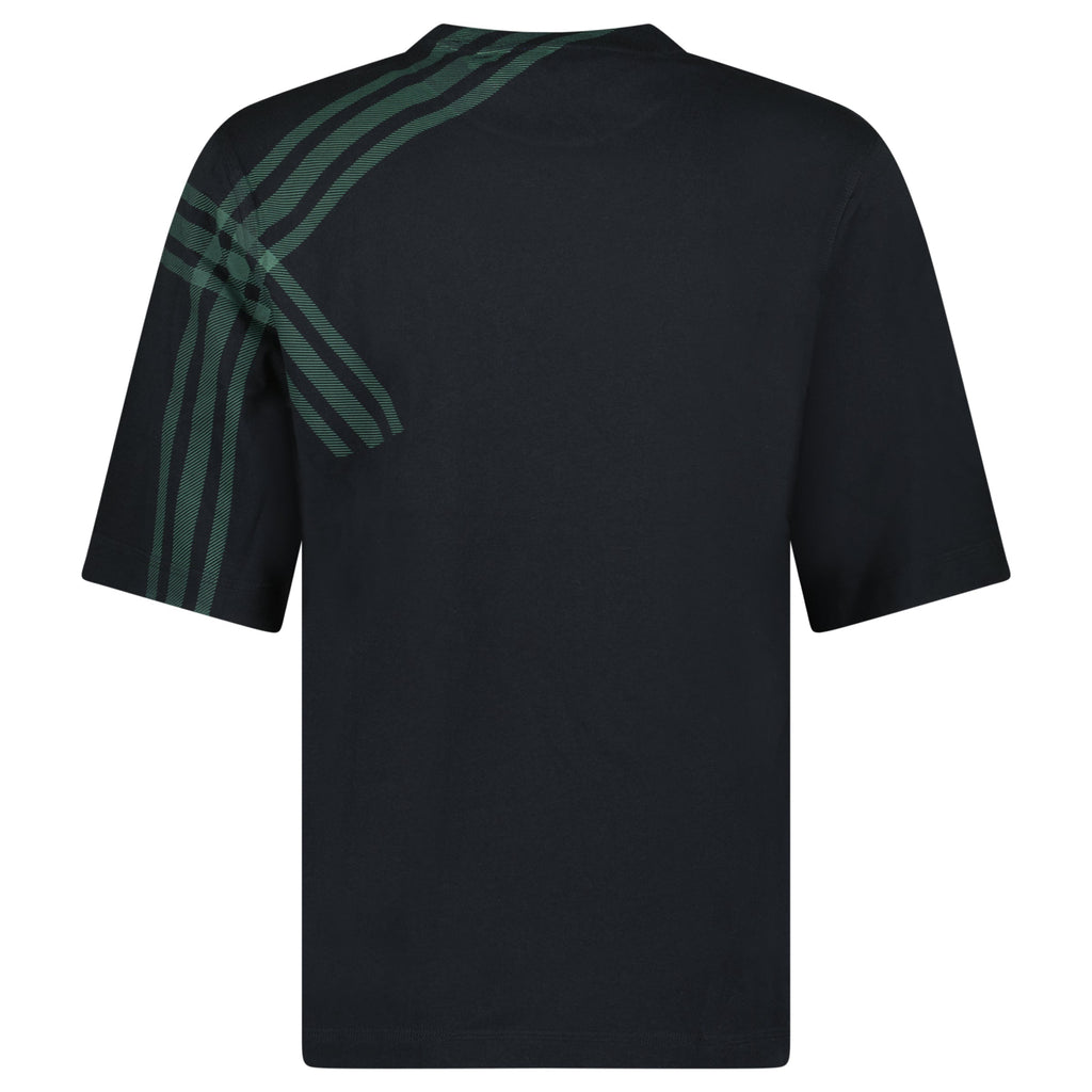 Burberry Check Pattern T-Shirt Black