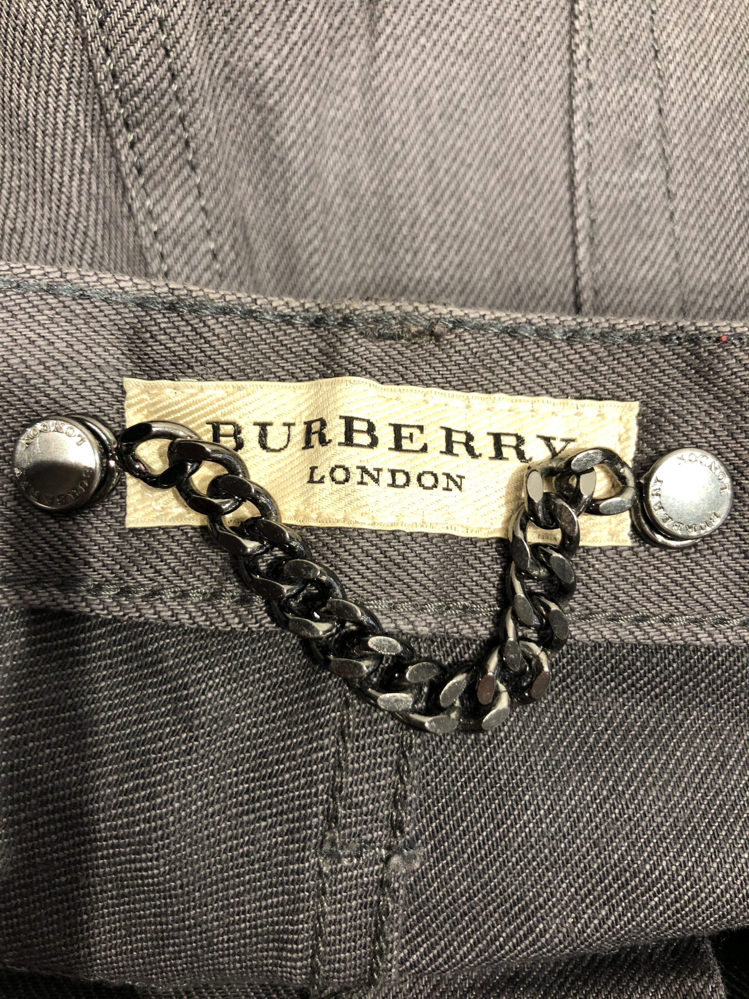BURBERRY LONDON/Pants/34/Cotton/GRY/CLEAN DENIM