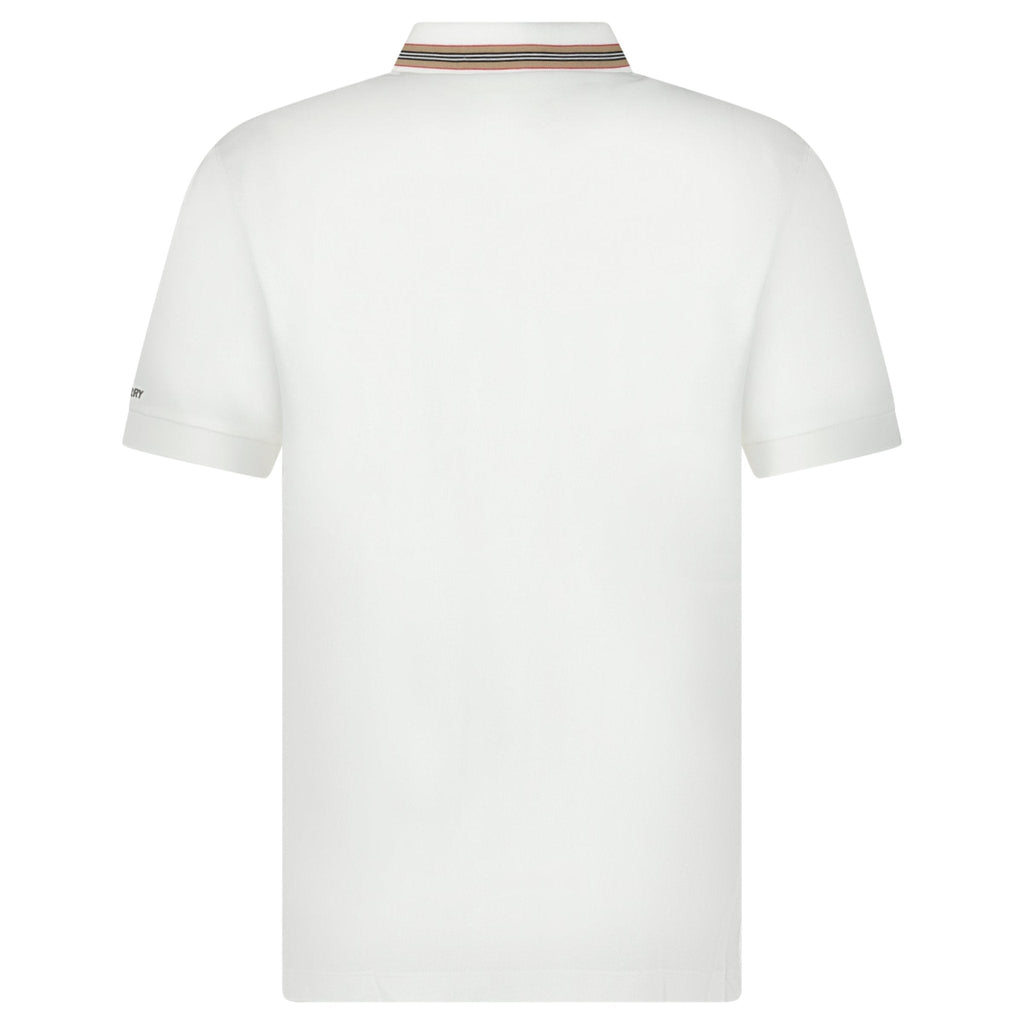 Burberry ‘Hartford’ Striped Check Polo White