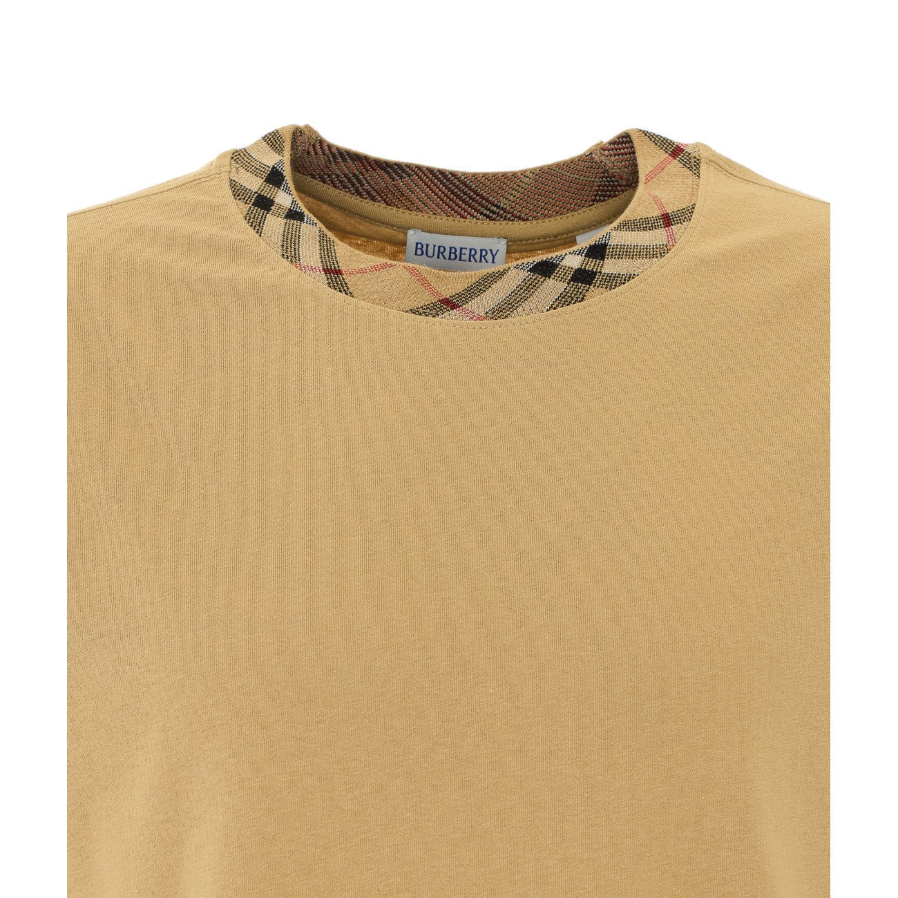 Burberry Men Check Trim T-Shirt