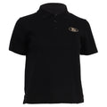Burberry Logo-Embroidered Polo Shirt in Black Cotton